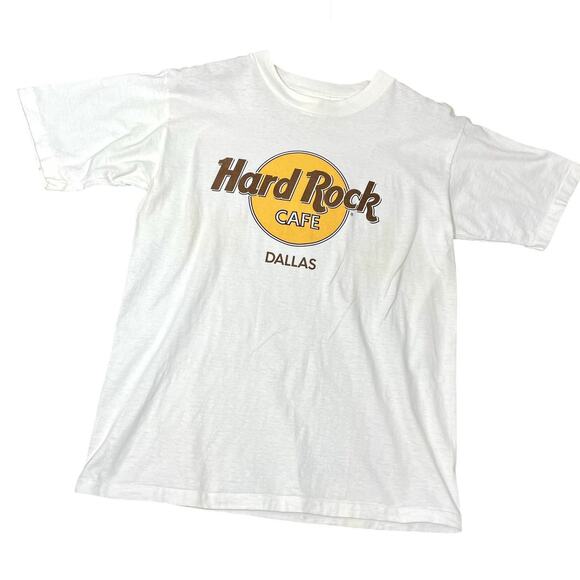Vintage 90s Hard Rock Cafe Dallas Graphic Crewneck Short sleeve T-Shirt ; Large - Picture 3 of 9